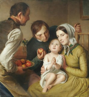 Learning to Ask (Reiter Family), 1854. Creator: Johann Baptist Reiter.