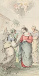 Visitation of Mary, c1830/1840. Creator: Josef Danhauser the Younger.
