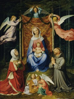 Waldesruhe (Madonna with child, St. Adelheid and St. Francis), 1835. Creator: Joseph von Fuhrich.