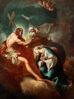 Coronation of Mary, c1760. Creators: Paul Troger, Michelangelo Unterberger.