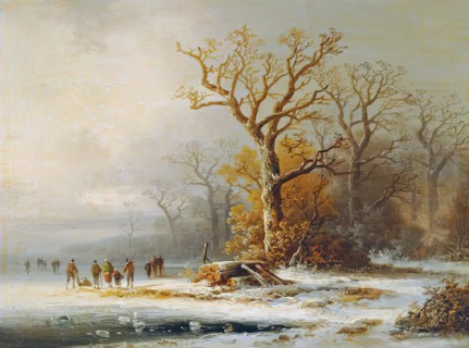Winter landscape, 1853. Creator: Remigius Adrianus Haanen.