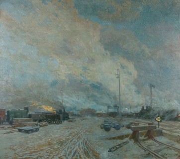 Freight station, c1900. Creator: Rudolf Quittner.