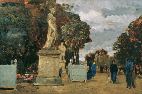 From the Tuileries – Gray Day, 1883. Creator: Tina Blau.