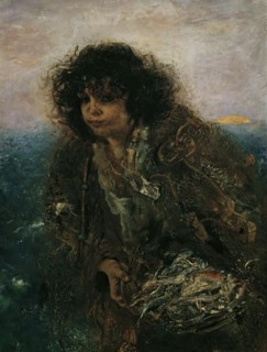 Italian fisherman child, 1873/1875. Creator: Anton Romako.