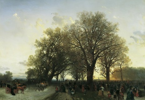 On the way home from the world exhibition in the Vienna Prater in 1873, 1875. Creator: August Schaeffer.