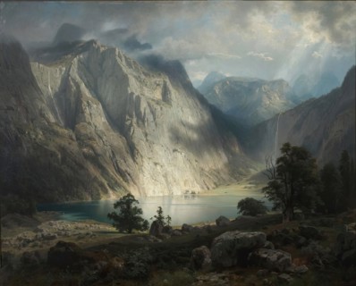 Obersee near Berchtesgaden, 1858. Creator: August Wilhelm Leu.