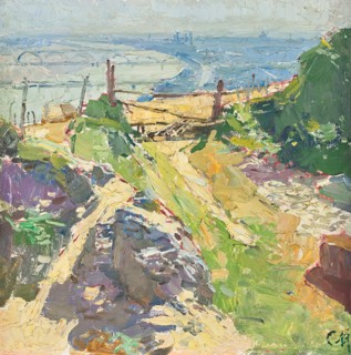 At the Eichelhof in Nussdorf, 1933. Creator: Carl Moll.