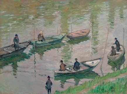 Anglers on the Seine near Poissy, 1882. Creator: Claude Monet.