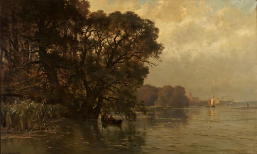 The Scheldt near Wettern (Belgium), 1880. Creator: Edmond de Schampheleer.