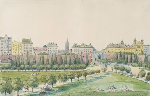 The Stubenbastei and the Stubentor in Vienna, undated. Creator: Emil Hutter.