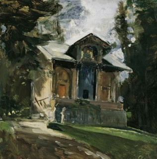 The studio of the painter Heinrich von Angeli in Reichenau, 1884. Creator: Emil Jakob Schindler.