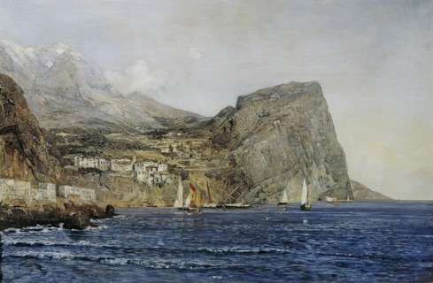 Coastal landscape in Dalmatia, 1890. Creator: Emil Jakob Schindler.