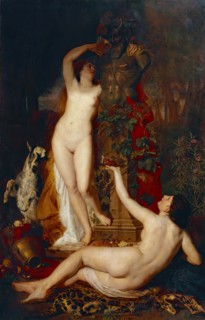 Two Bacchantes, 1874. Creator: Eugen Felix.