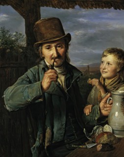 Day laborer with his son, 1823. Creator: Ferdinand Georg Waldmuller.