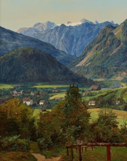 The Dachstein from Sophien-Doppelblick near Ischl, 1835. Creator: Ferdinand Georg Waldmuller.