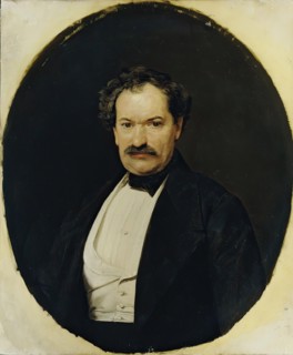 Gentleman in a black skirt with a white vest, 1841. Creator: Ferdinand Georg Waldmuller.