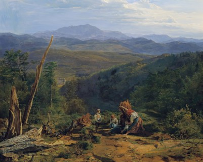 Vienna Woods landscape with Wildegg Castle, 1855. Creator: Ferdinand Georg Waldmuller.