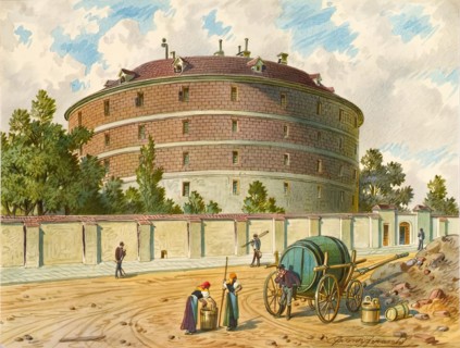 The old madhouse in Vienna (Fools' Tower), called "Kaiser Joseph-Gugelhupf"., undated. Creator: Franz Gerasch.