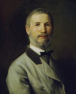 Self-portrait at 60 years old, 1873. Creator: Johann Baptist Reiter.