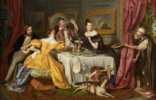 The rich hustler, 1836. Creator: Josef Danhauser the Younger.