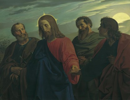 Christ's farewell to his disciples (go to Gethsemane), 1839. Creator: Joseph von Fuhrich.