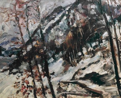 The Herzogstand at Walchensee in the snow, 1922. Creator: Lovis Corinth.