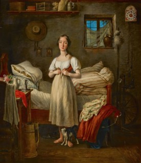 A girl's morning toilet, 1836. Creator: Michael Neder.