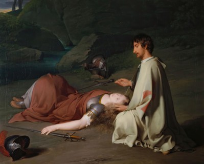 Chlorinden's baptism, 1810. Creators: Peter Fendi, Johann Peter Krafft.