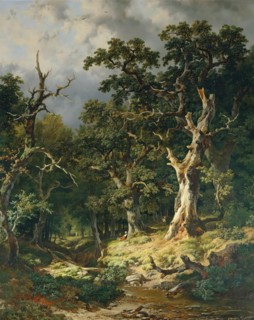 Oak forest, 1870/1875. Creator: Remigius Adrianus Haanen.