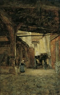 Courtyard, 1878. Creator: Rudolf Ribarz.