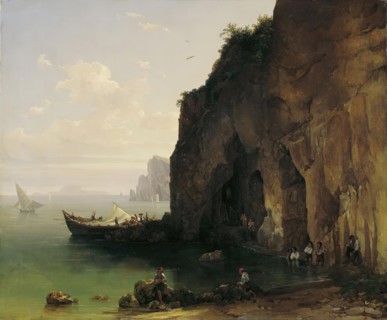 Sorrento coast, 1829-1830. Creator: Thomas Ender.