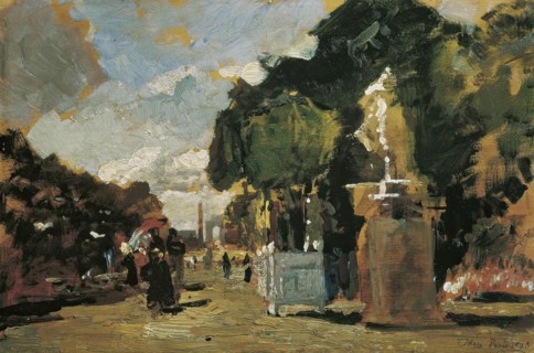 From the Tuileries - sunny day, 1883.  Creator: Tina Blau.