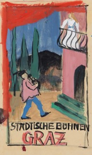 Municipal Theaters Graz. Design for Romeo and Juliet, undated. (c1930s) Creator: Anny Dollschein.