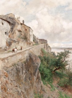 Dürnstein - On the way to the castle, 1889. Creator: Eduard Peithner von Lichtenfels.