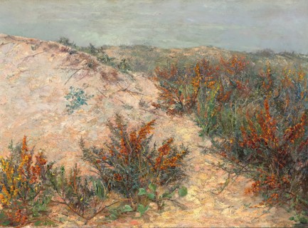 Dunes with sea thorns near Knokke, 1890. Creator: Emilie Mediz-Pelikan.