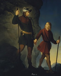 The rescue of Emperor Maximilian I from the Martinswand, 1849. Creator: Friedrich Krepp.