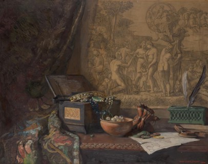 Still life with Judgment of Paris, 1920. Creator: Hugo Charlemont.