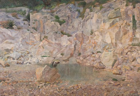 The vulture in the rock, 1897. Creator: Karl Mediz.
