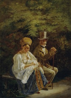 The old Hagestolz, 1847/1850. Creator: Mihaly Zichy.
