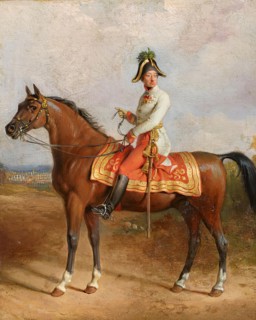 Archduke Carl on horseback, 1840/1850. Creator: Johann Peter Krafft.