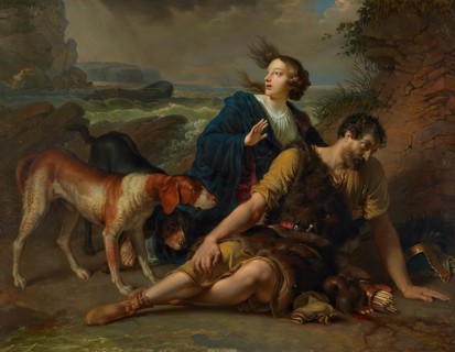 Arindal and Daura, 1854-1855. Creator: Johann Peter Krafft.