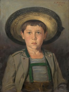 Portrait of Robert Maurer, son of the artist, as a nine-year-old, 1902. Creator: Serafin Maurer.