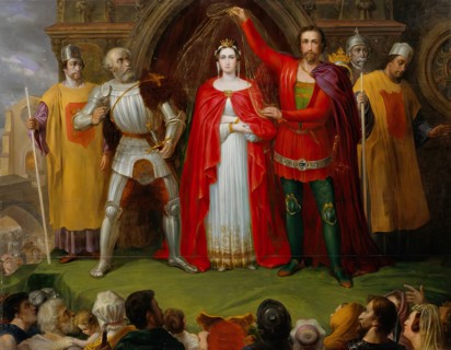 Wedding of King Alfred the Great of England, 1835. Creator: Sigmund Ferdinand von Perger.