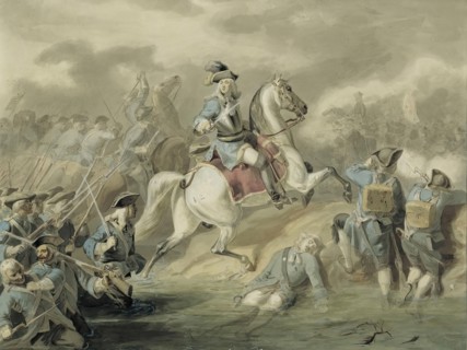 Onrushing general in battle, undated. (c1880s) Creator: Sigmund L'Allemand.