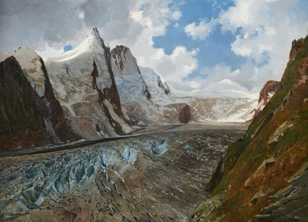 The Großglockner with the Pasterze, 1832. Creator: Thomas Ender.