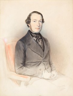 Men's portrait, 1850. Creator: Wenzel Schranil.