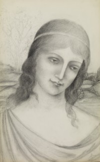 Bust of a Maiden in a Landscape, 1910. Creator: Armand Point.