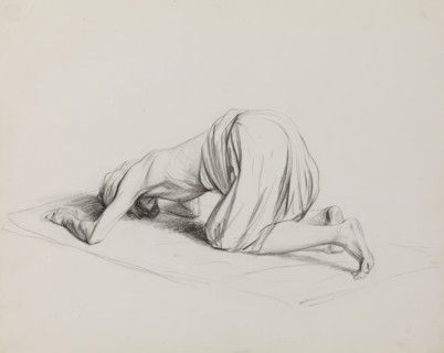 Moslem Prostrating Himself on Prayer Rug, c1883. Creator: Charles Bargue.