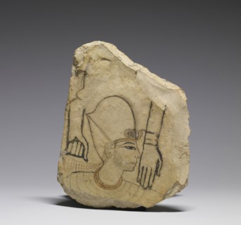 Ostracon with a Royal Head, c1280 BCE. Creator: Unknown.