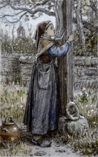 Peasant Woman Embracing Crucifix, c1870. Creator: Unknown.